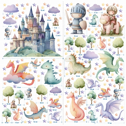 Naklejki winylowe - Smoki 409